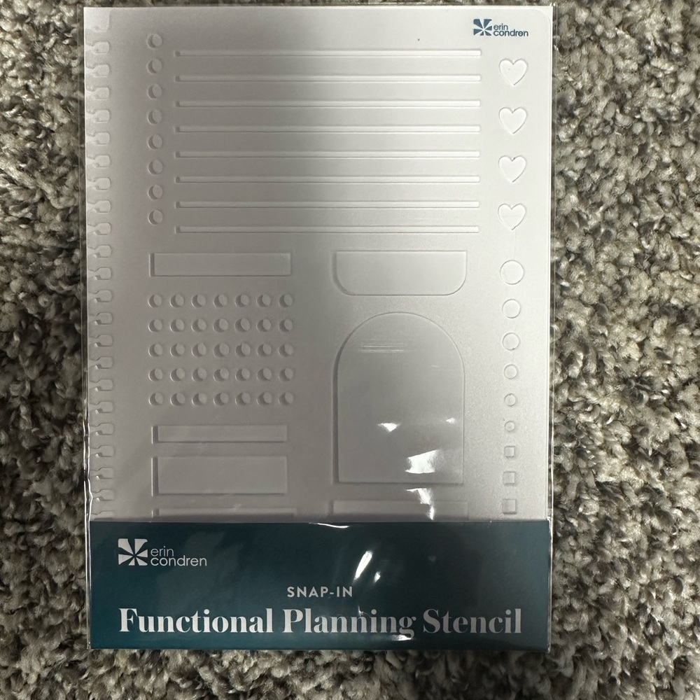 Erin Condren Snap-In Functional Planning Stencil and bundle